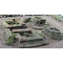 B005 Atlantic Wall light AA emplacement. (2) & heavy AA emplacement (2) German