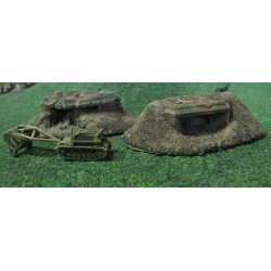 B026 German twin MG emplacement & ruined version
